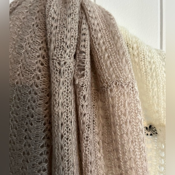 Beige and White Infinity Scarf by made for each other - Picture 4 of 5